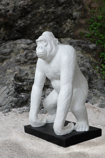 Fibre cement sculpture Gorilla – boho decor handcrafted in Bali by BaliSouk