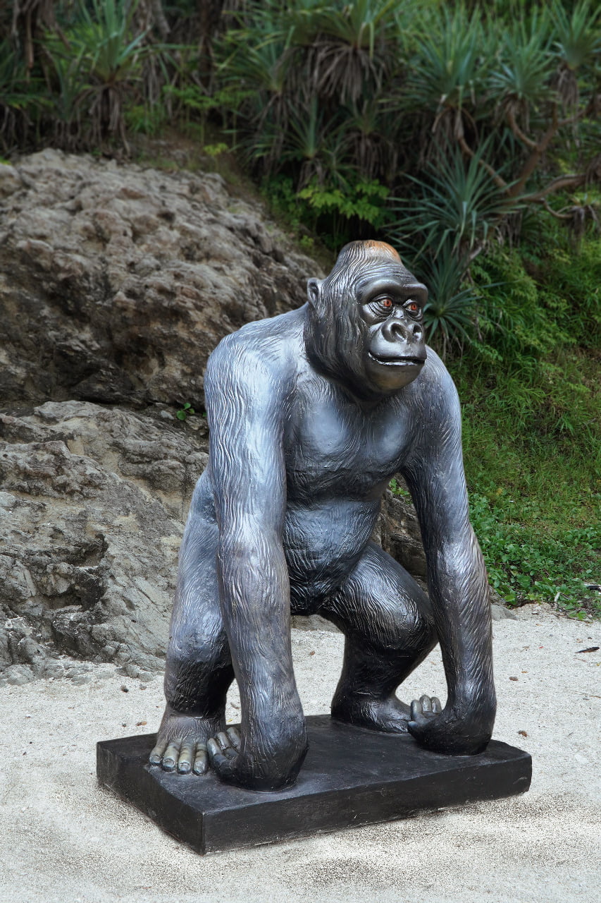 Gorilla sculpture by BaliSouk – boho decor made in Bali