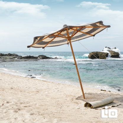 Rope umbrella San Remo Beach – boho furniture handcrafted in Bali by BaliSouk