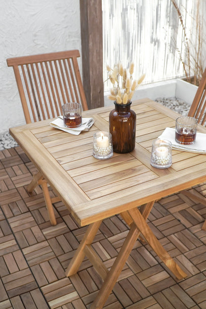 Handcrafted teak folding table – Modena, boho furniture from BaliSouk