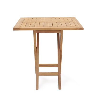 Teak folding table Modena – boho furniture, handwoven and handmade in Bali