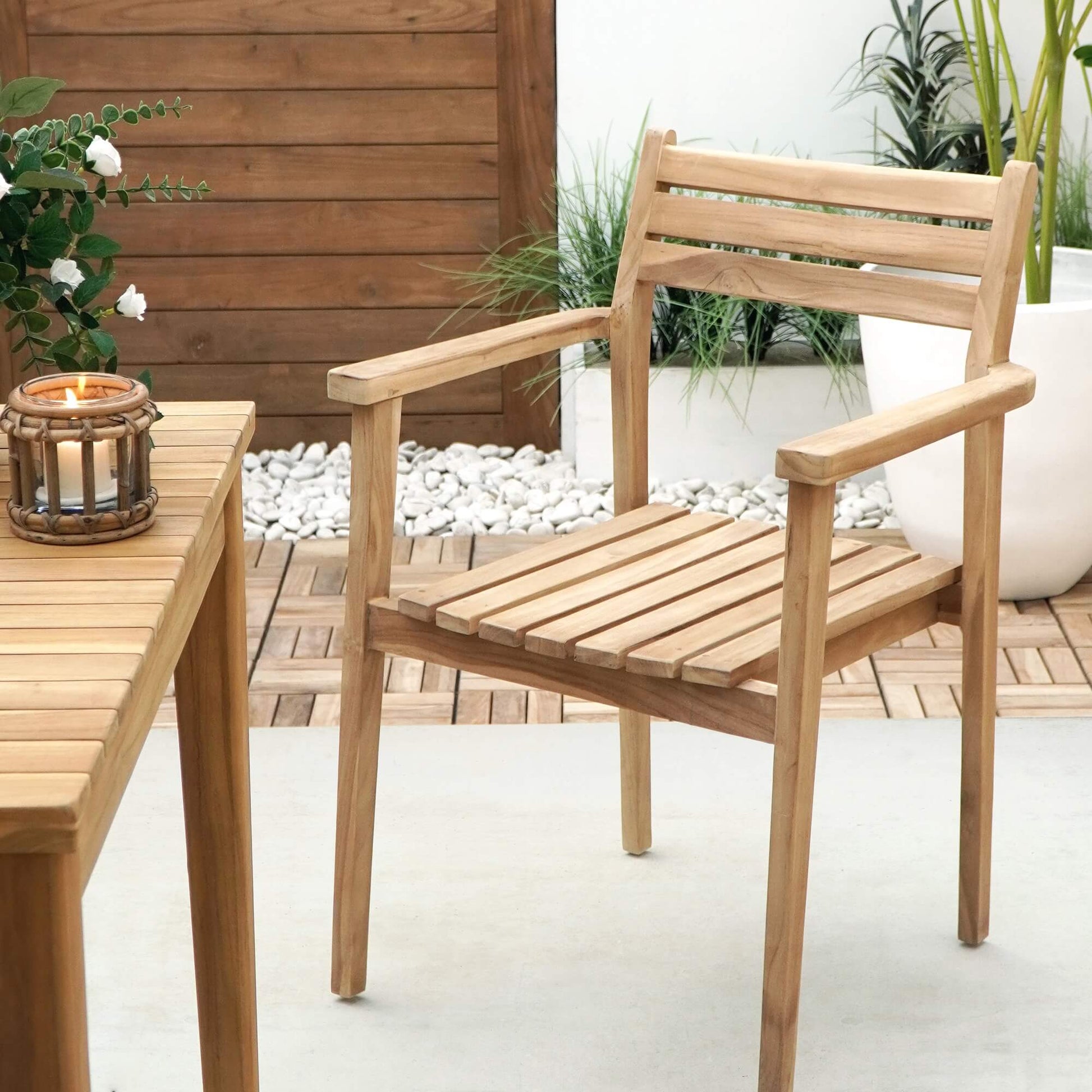 Bali Furniture – Farren Stackable  Armchair Without Cushion – The Farren Stackable Armchair Without Cu