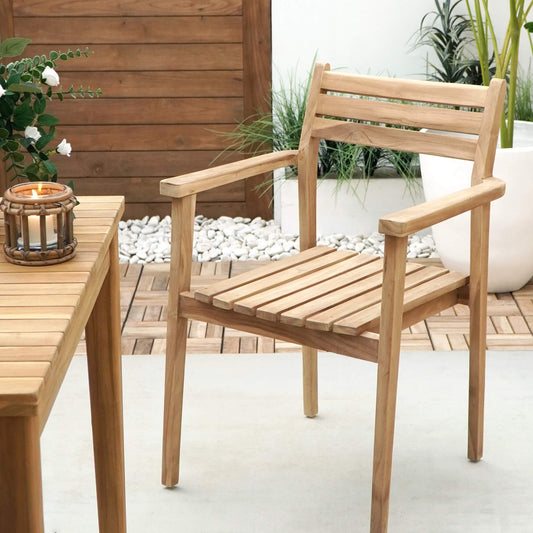 Bali Furniture – Farren Stackable  Armchair Without Cushion – The Farren Stackable Armchair Without Cu