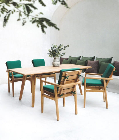 Bali Furniture – Sevilla Armchair With  Dark Green Cushion – The Sevilla Armchair With Dark Green Cus