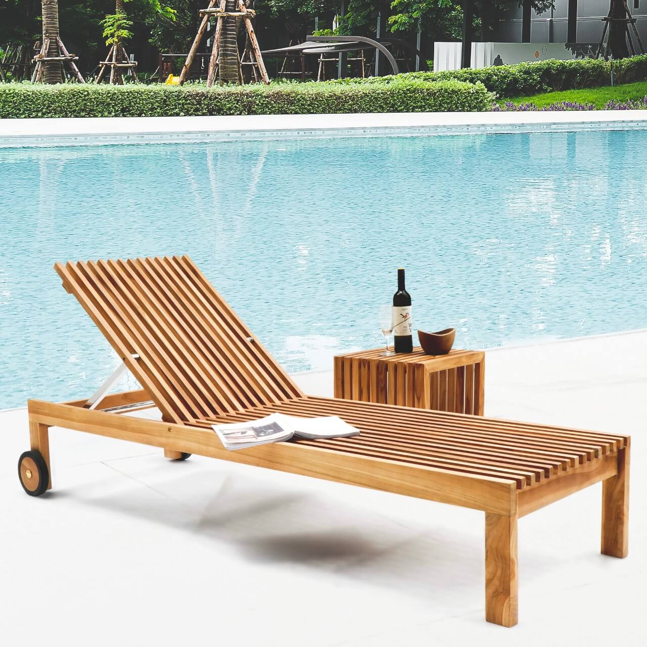 Linea Sun Lounger Without Cushion With Stainless Support