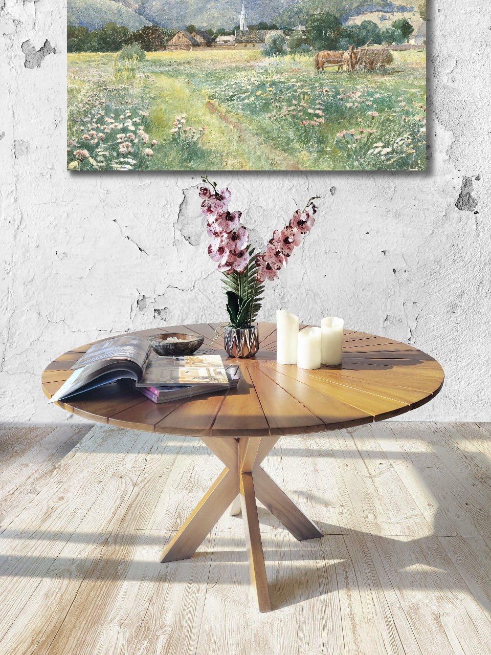 The Leon dining table – natural materials, boho furniture handmade in Bali