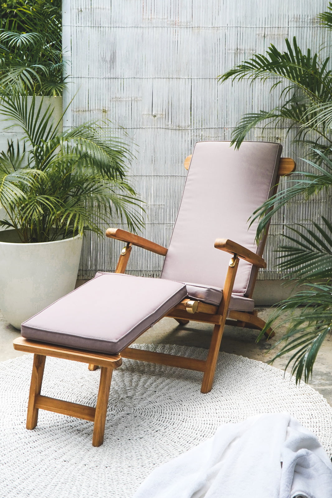 Teak deck chair – Deck Chair – boho furniture handmade in Bali by BaliSouk