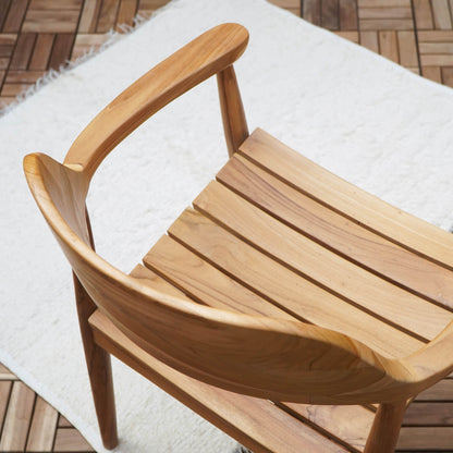 Bali Furniture – Kennedy Armchair With Wooden Slat Seat