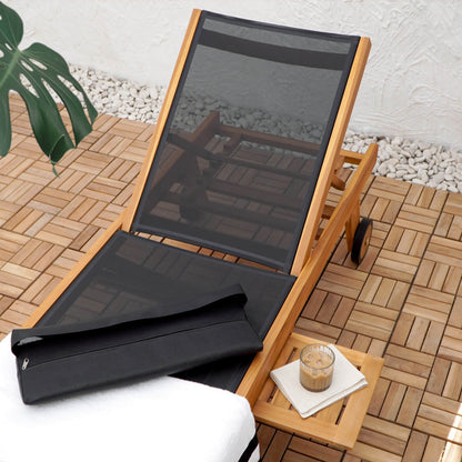 Labobo Sun Loungers With Wheels With Loose Head Cushion