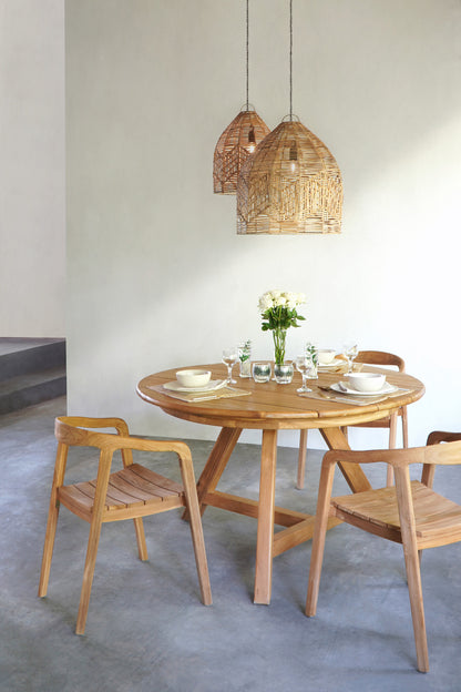 Handmade teak table – the Lisboa, boho furniture made in Bali