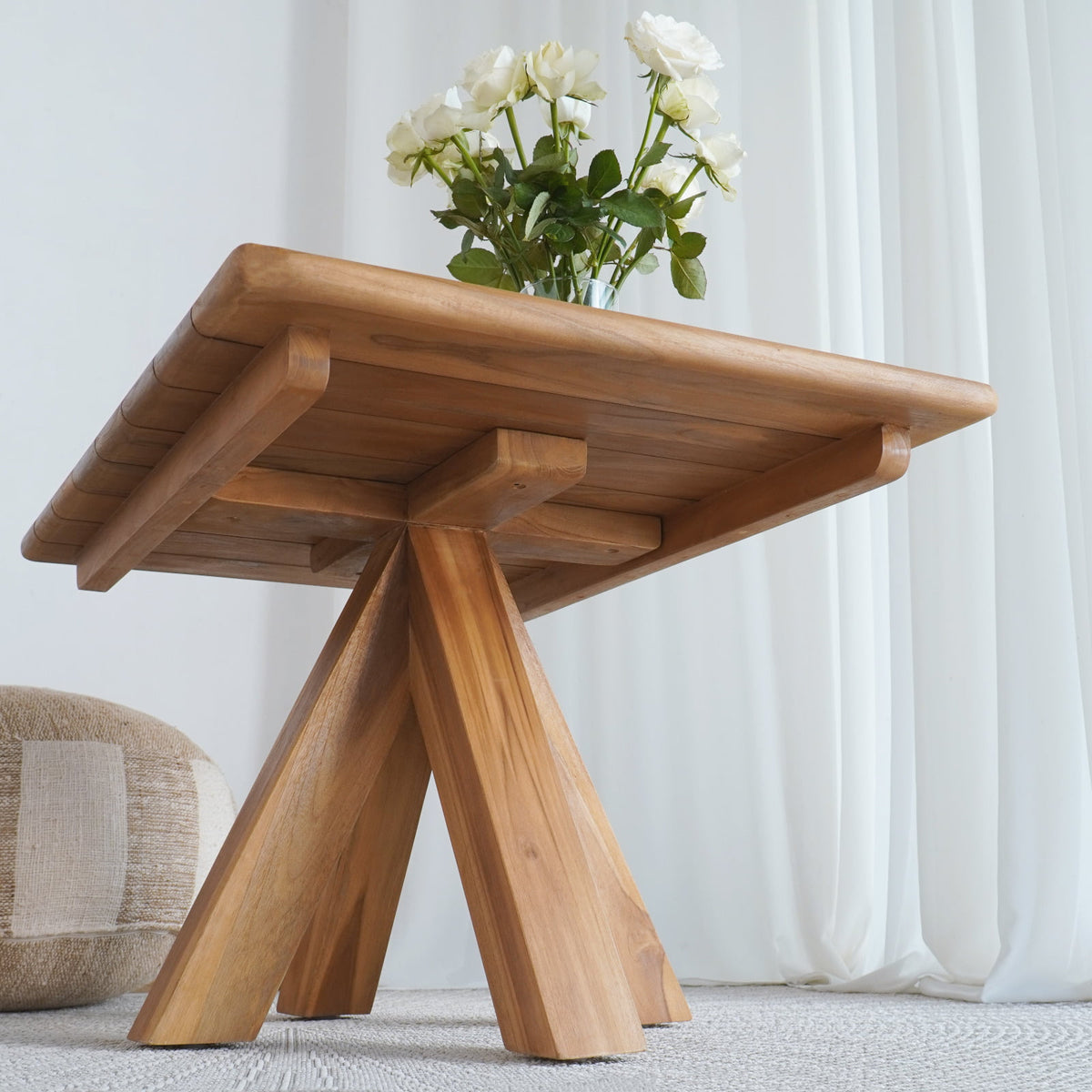 Lisboa – natural materials coffee table, boho furniture from Bali