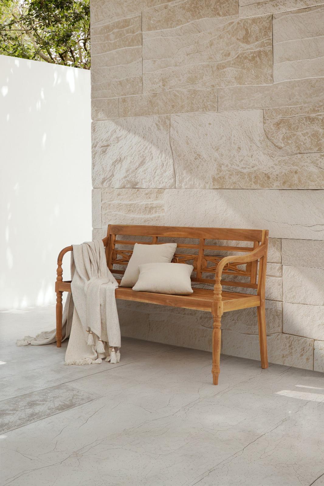 Teak sofa – Batavia – boho furniture handmade in Bali by BaliSouk