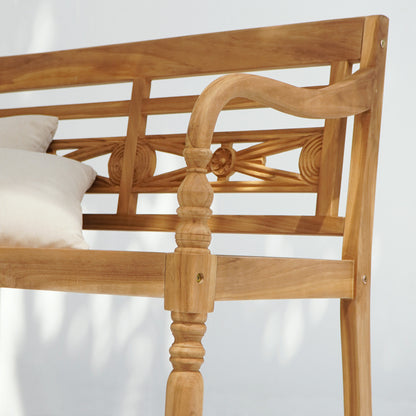 Teak sofa Batavia – boho furniture, handwoven and handmade in Bali