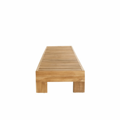 Teak sun lounger – Rama, natural natural materials in boho style