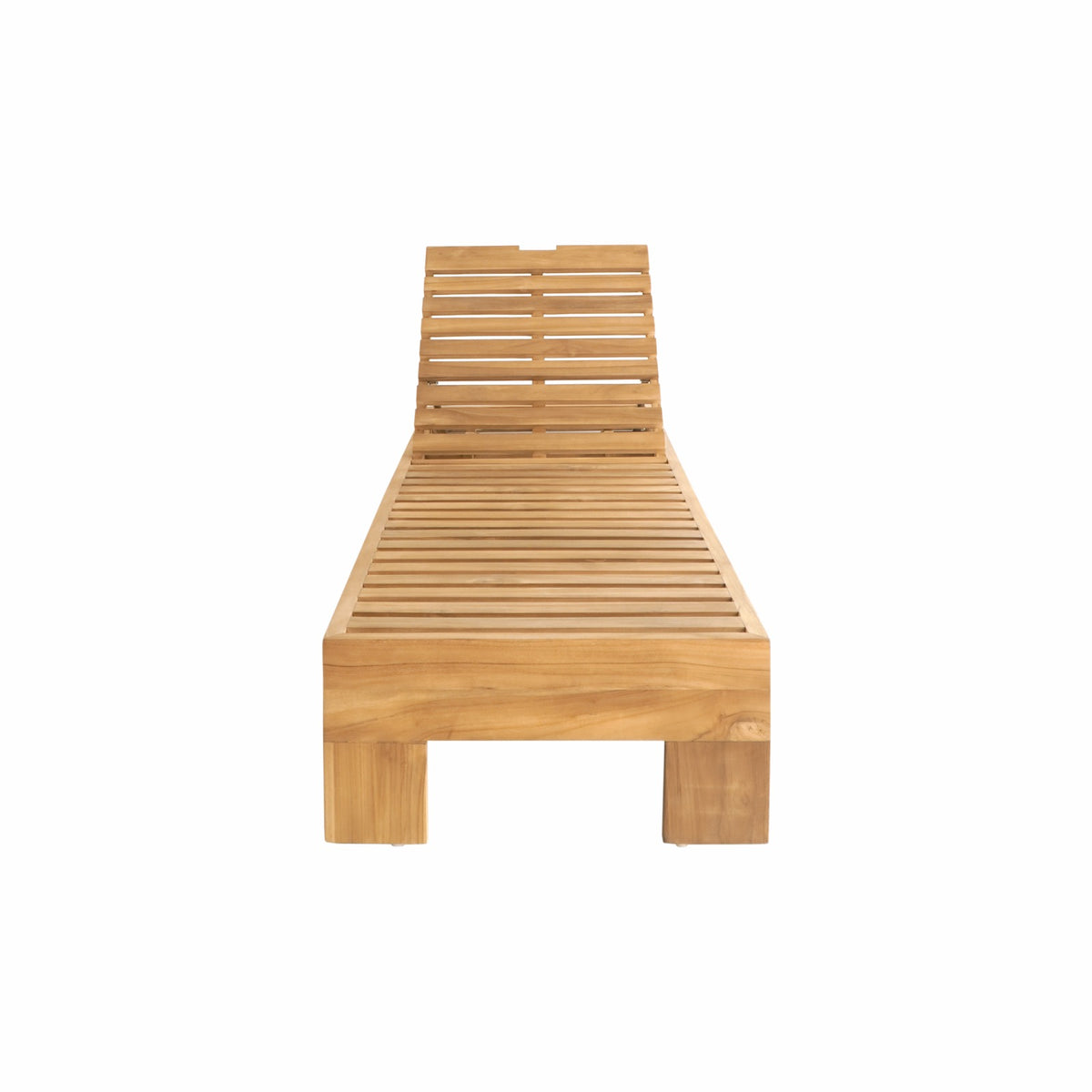 Teak sun lounger Rama – boho furniture, handwoven and handmade in Bali