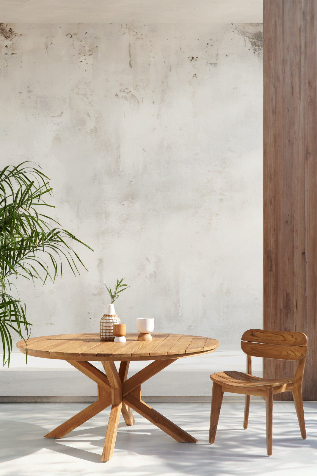 Teak table Marley – boho furniture handcrafted in Bali by BaliSouk
