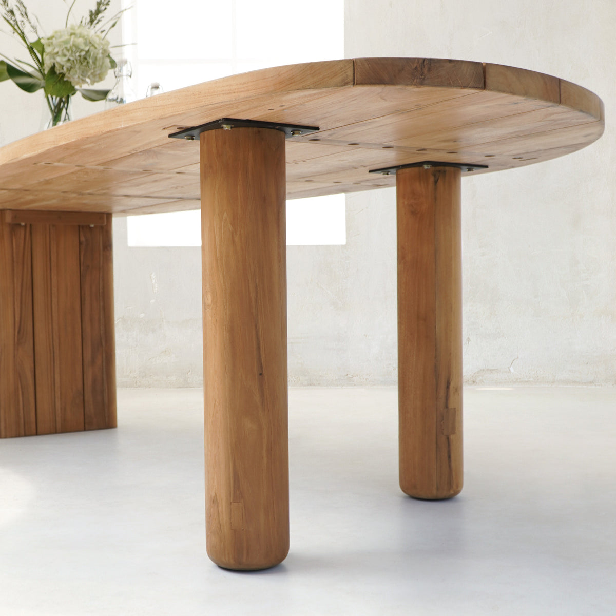 Handcrafted teak outdoor table – Baladoba, boho furniture from BaliSouk