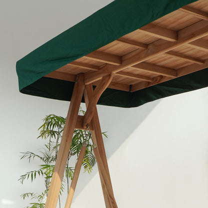 Teak rocking sofa Weimar – boho furniture, handwoven and handmade in Bali