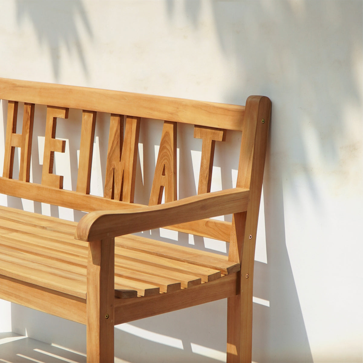 Teak bench – Heimat, natural natural materials in boho style