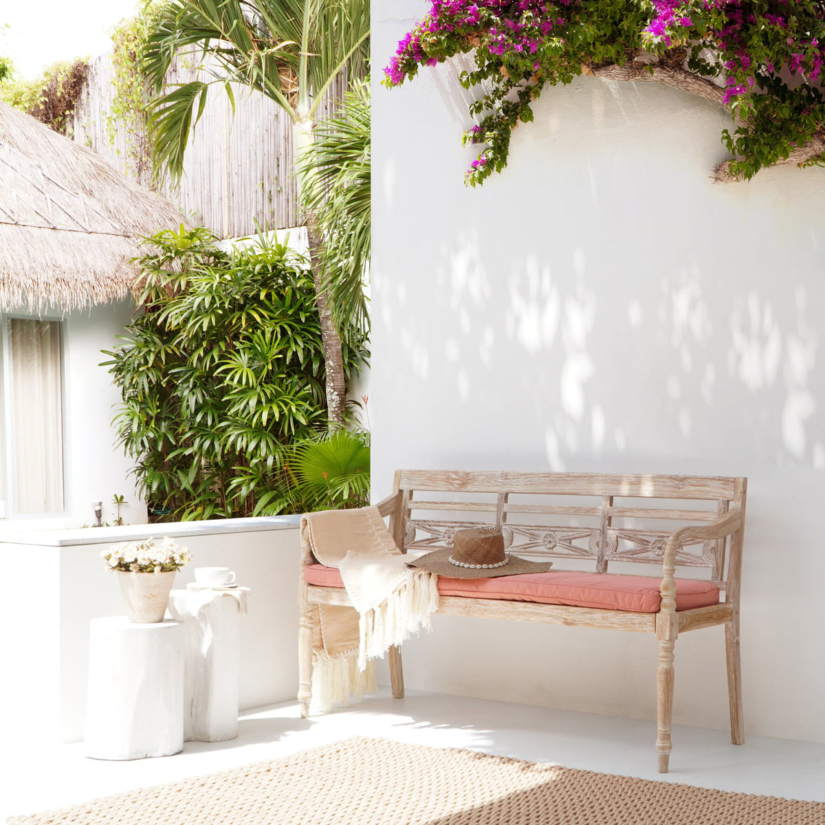 Batavia sofa, boho furniture handmade by Balinese artisans