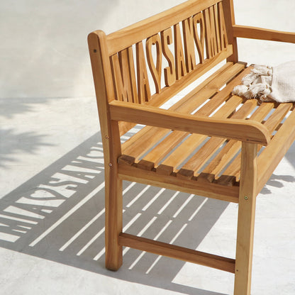 Handcrafted teak bench – Mia♡San♡Mia, boho furniture from BaliSouk