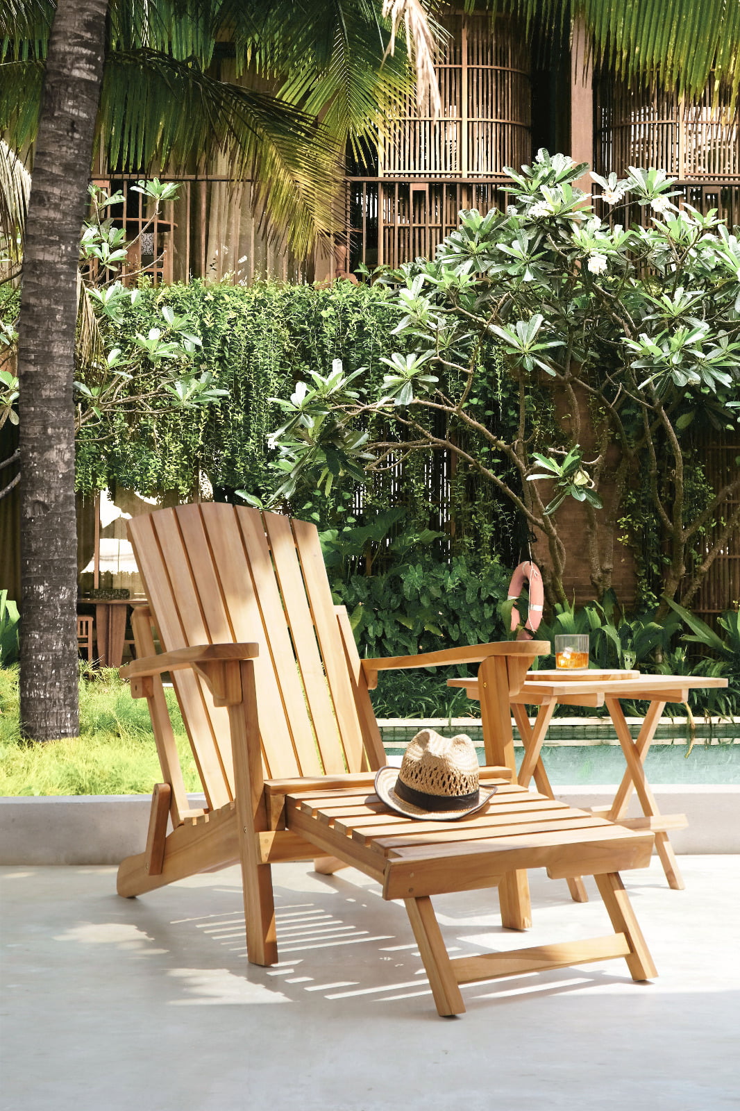Handmade teak sun lounger – the Amsterdam, boho furniture made in Bali