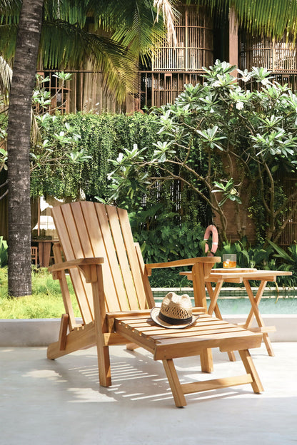 Handmade teak sun lounger – the Amsterdam, boho furniture made in Bali