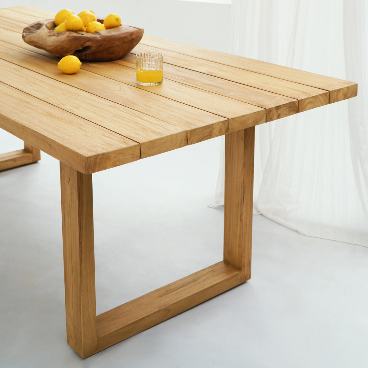 Teak dining table – Judith, natural natural materials in boho style