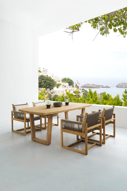 Scandinavia – natural materials dining table, boho furniture from Bali