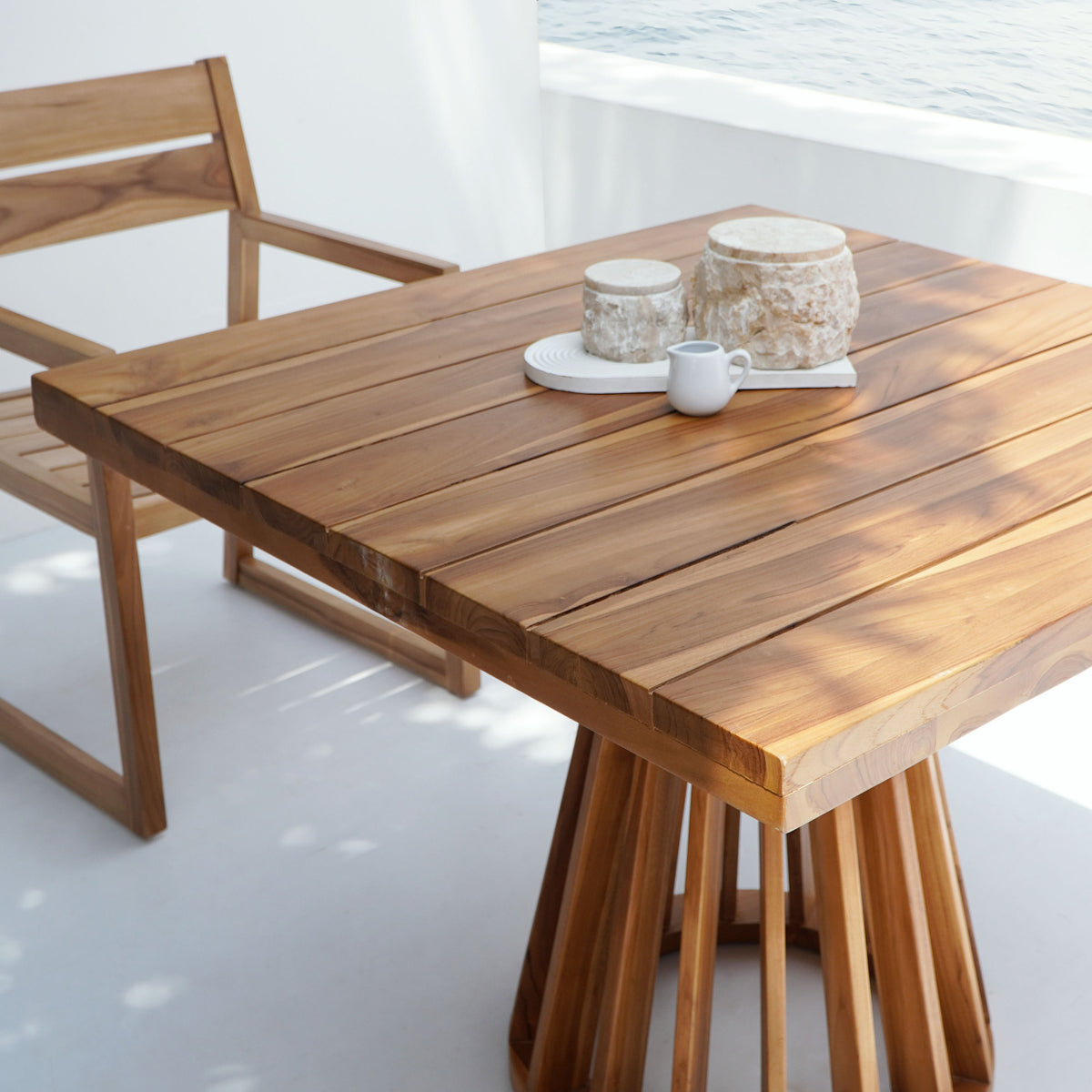 Teak table – Matira, natural natural materials in boho style