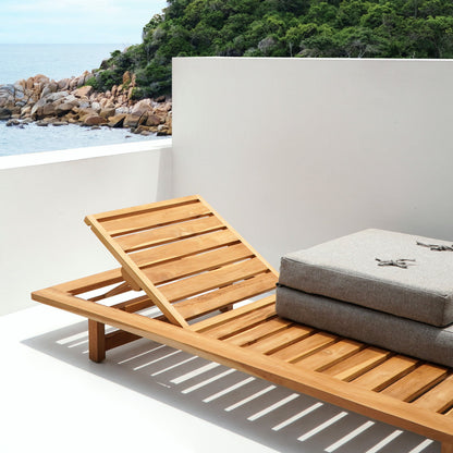 Teak sun lounger – Lazio, natural natural materials in boho style