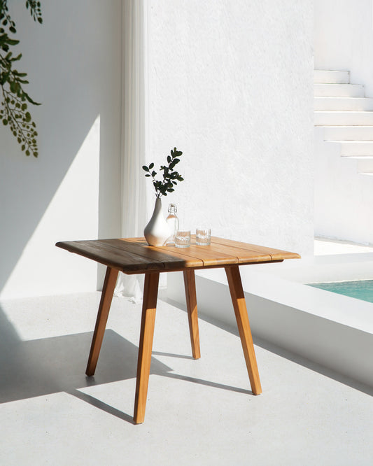 Teak dining table Ashley for boho interiors