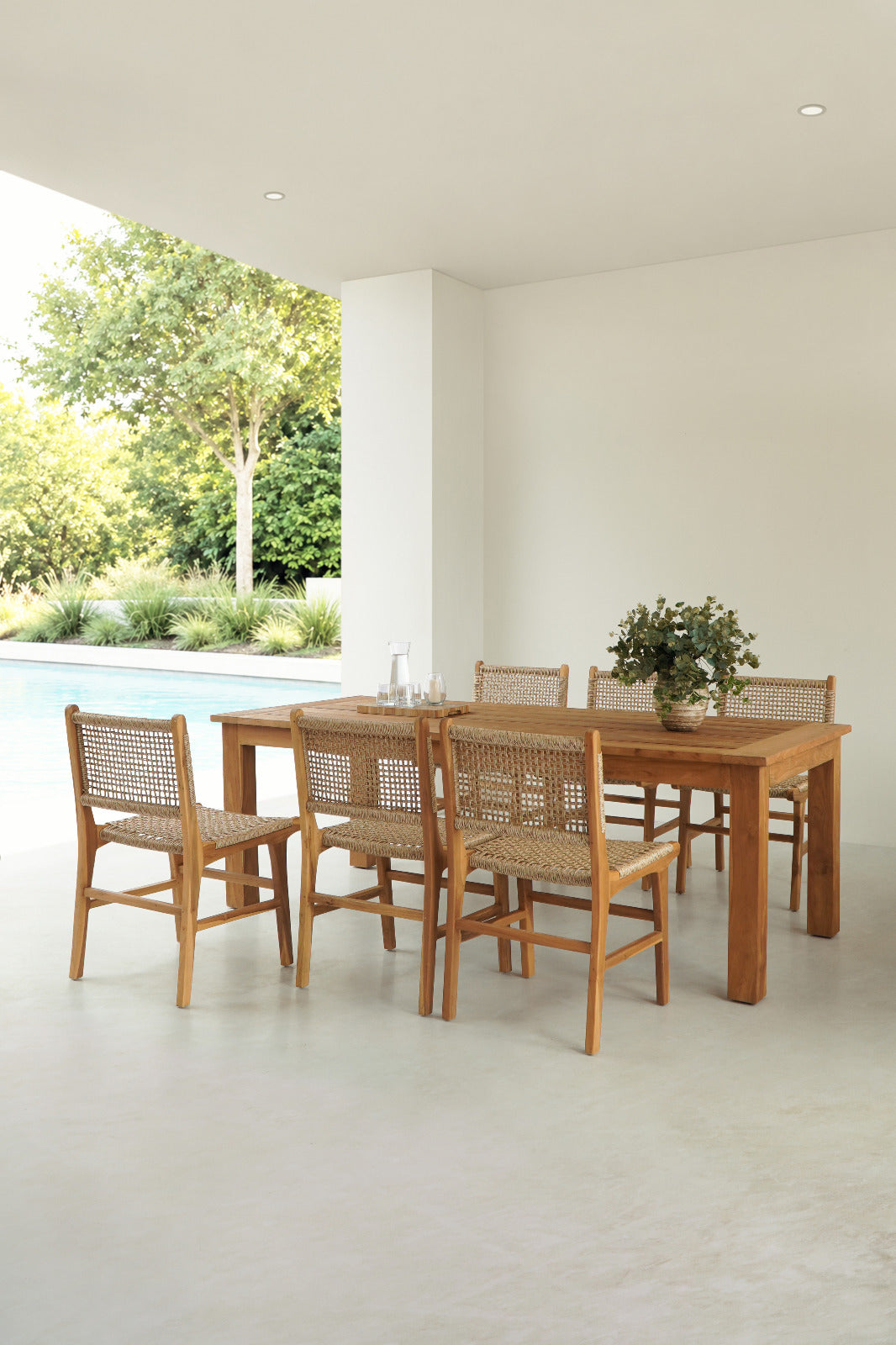 teak table Toulon – boho decor handcrafted in Bali by BaliSouk (view 2)