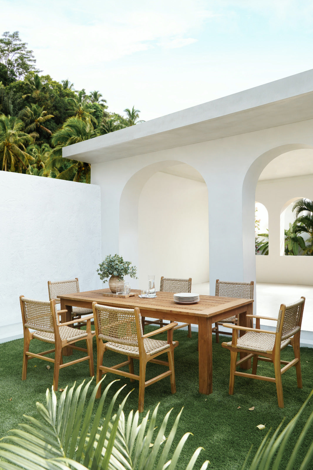 teak table Toulon – boho decor handcrafted in Bali by BaliSouk (view 3)