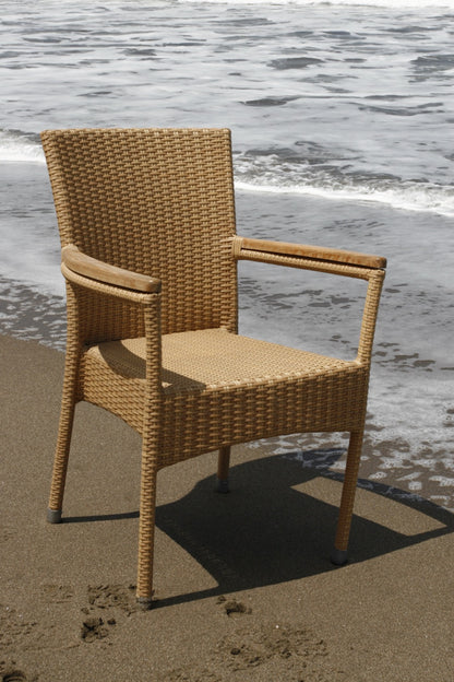 Helene Stackable chair, boho furniture handmade by Balinese artisans