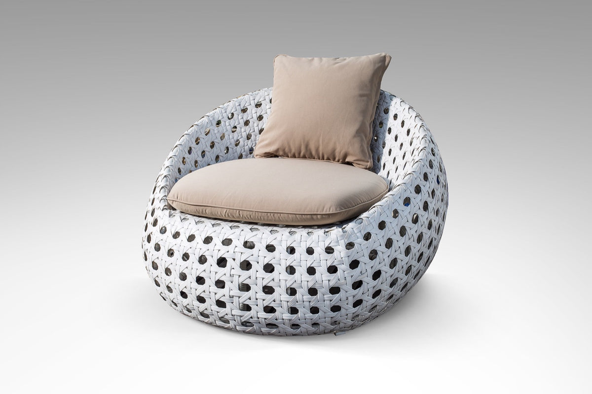 Aluminium armchair – Votsalo Arm – boho furniture handmade in Bali by BaliSouk