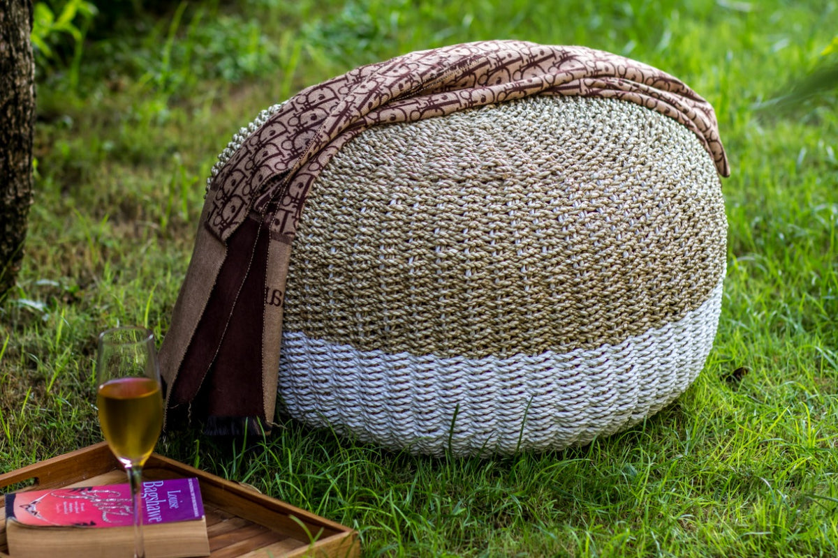 Seagrass stool Tulum – handmade in Bali, boho style