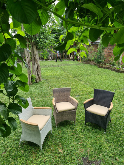Helene Arm armchair, boho furniture handmade by Balinese artisans
