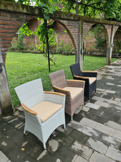 Helene Arm armchair in natural materials – boho furniture by BaliSouk