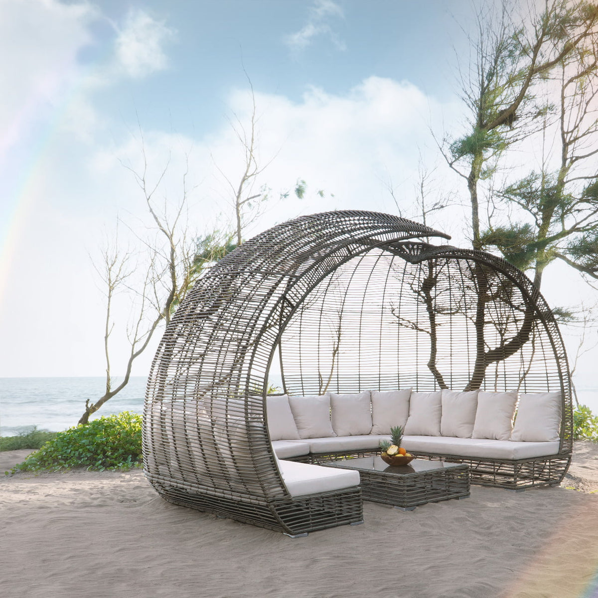 Amore daybed in natural materials – handmade boho furniture from Bali