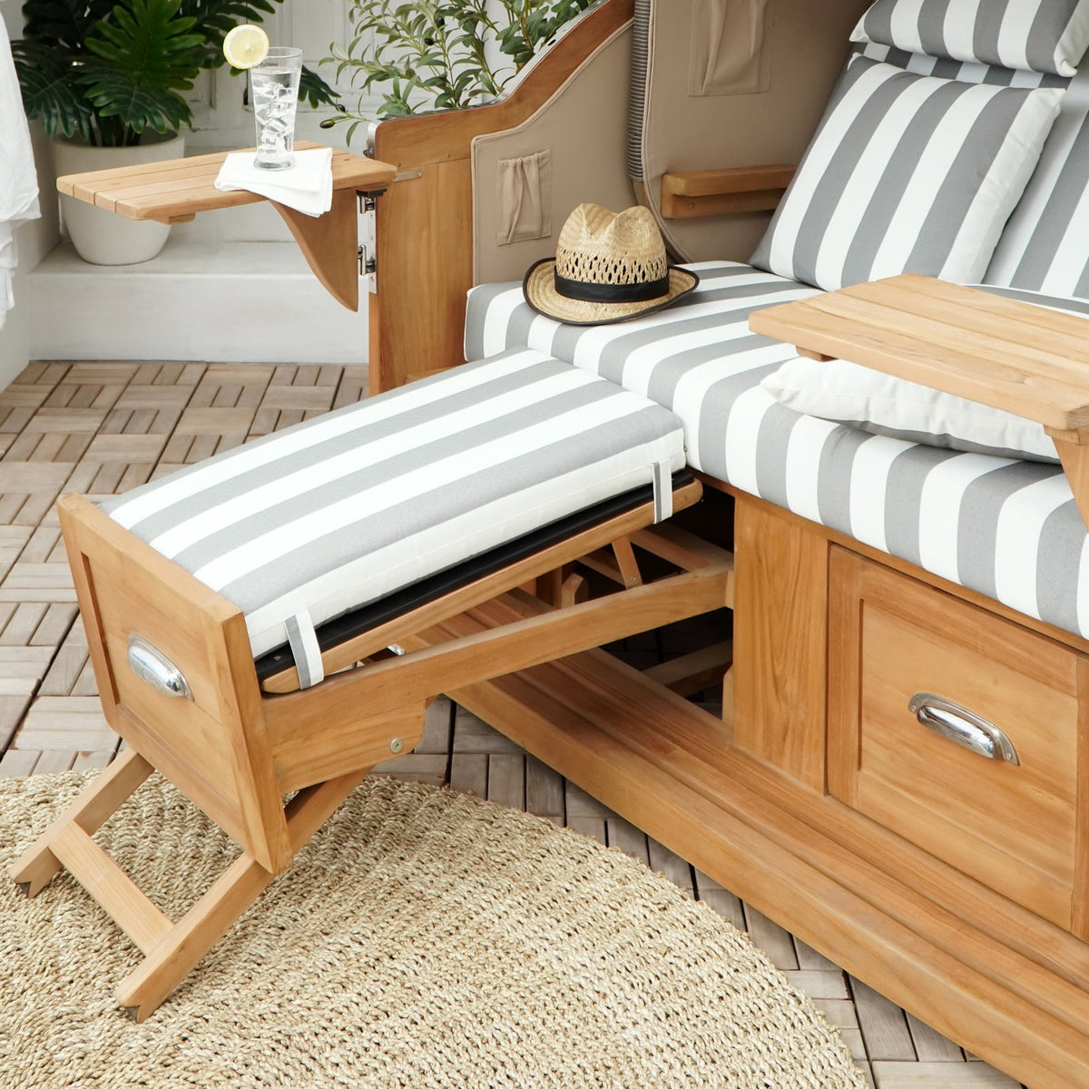 Strandkorb Double strandkorb beach chair by BaliSouk – boho furniture made in Bali