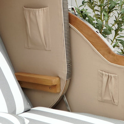 Strandkorb Double strandkorb beach chair, boho furniture handmade by Balinese artisans
