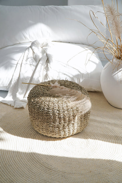 Tulum stool, boho furniture handmade by Balinese artisans